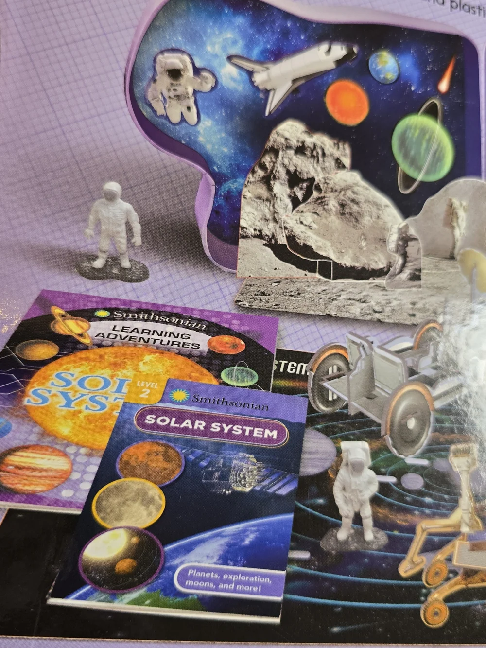 Learning Adventures Space - Case With Book, Cards And Figurines.